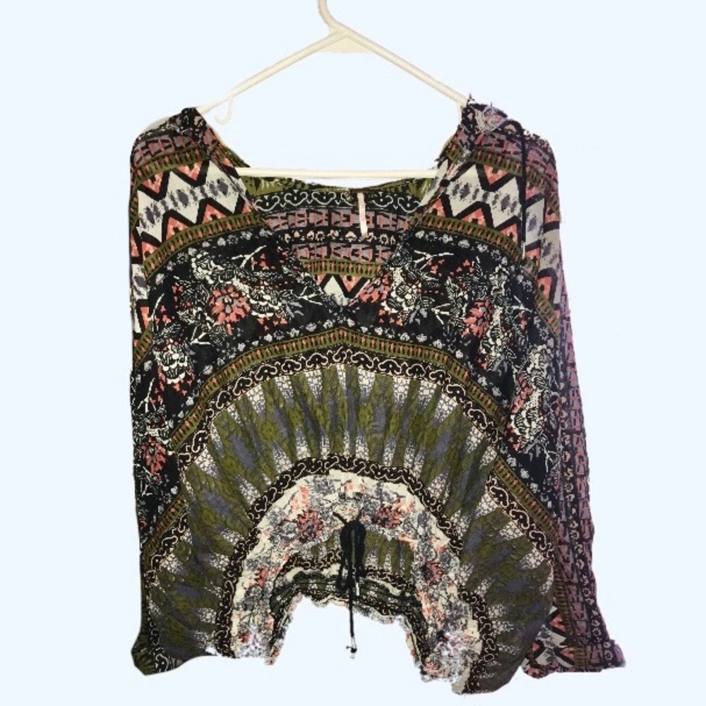 Free People hooded tunic/blouse